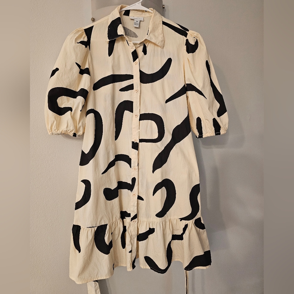 Sincerly jules dress, M , beige and black.